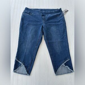 slim station crop raw hem pants size 22w,24w